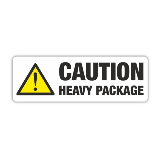 The Packaging Depot - 148mmx50mm Label Printed Caution Heavy Package ...