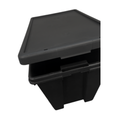 92Ltr Black Recycled Plastic Armour Box & Lid