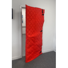 Quilted Door Coversafe Protector 215cm x 93cm - Red