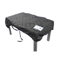 Quilted Dining Table Coversafe Protector 120cm x 200cm - Black